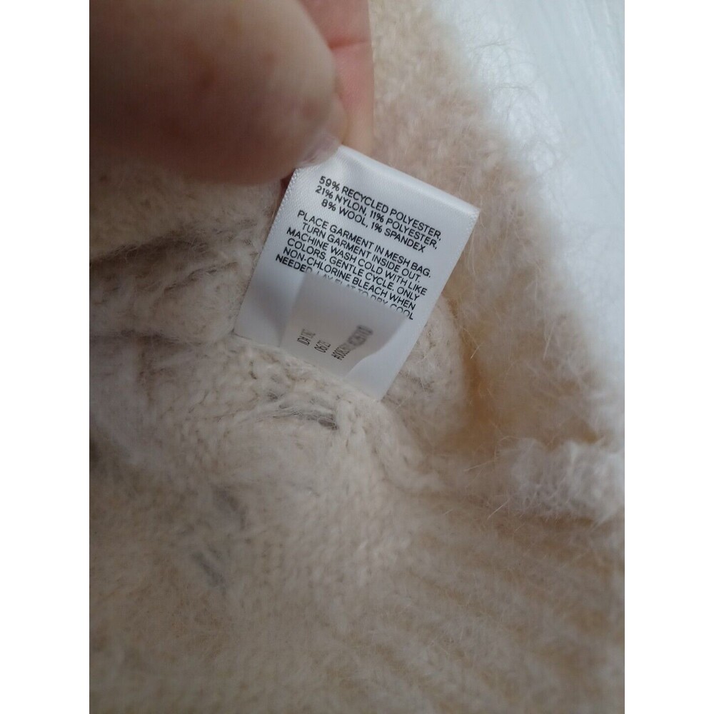 NWT Express Open Stitch Cable Knit Crew Neck Short Sleeve Sweater Women Size S - Picture 8 of 11